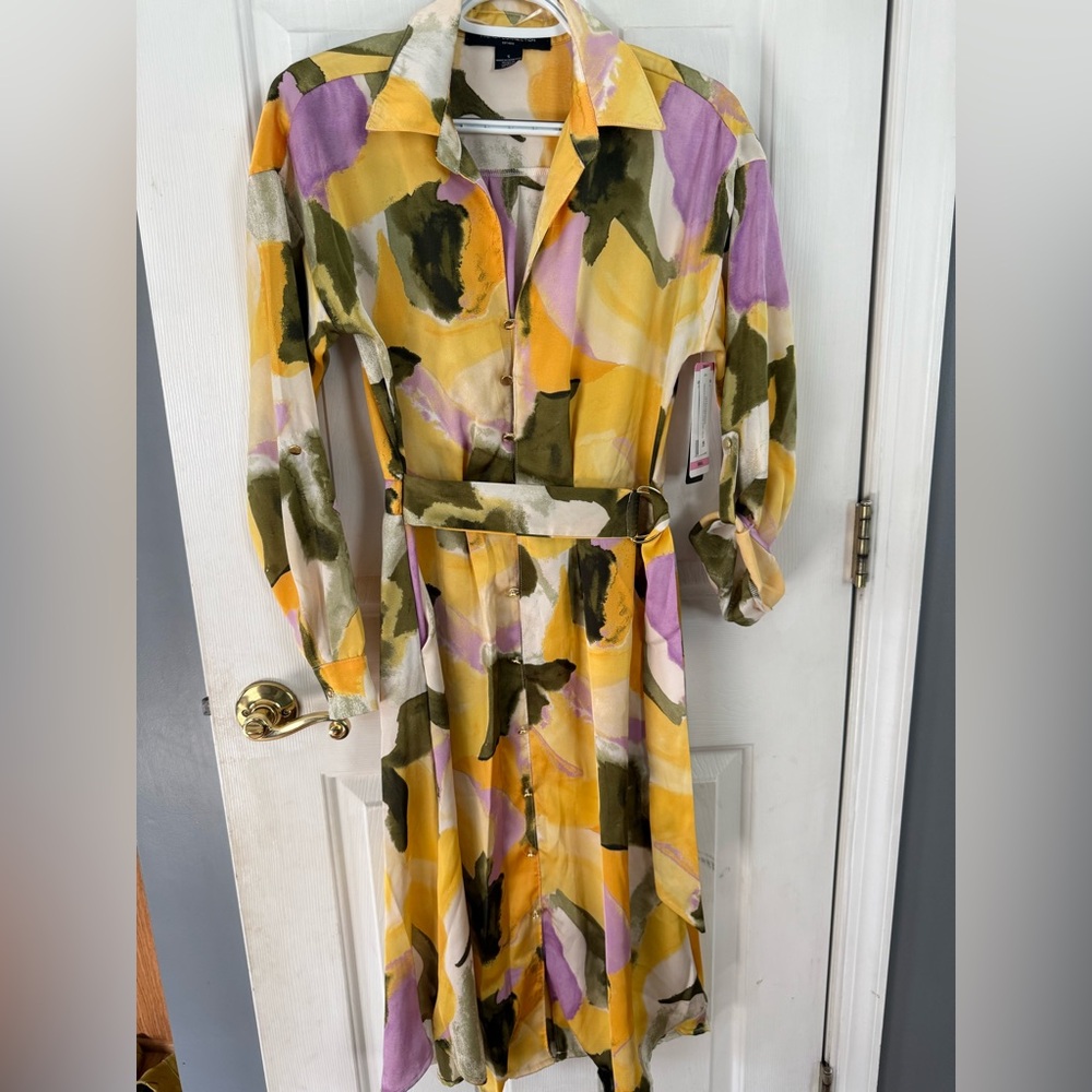 FRENCE CONNECTION Multicolor Abstract Print Maxi Dress Size S Small